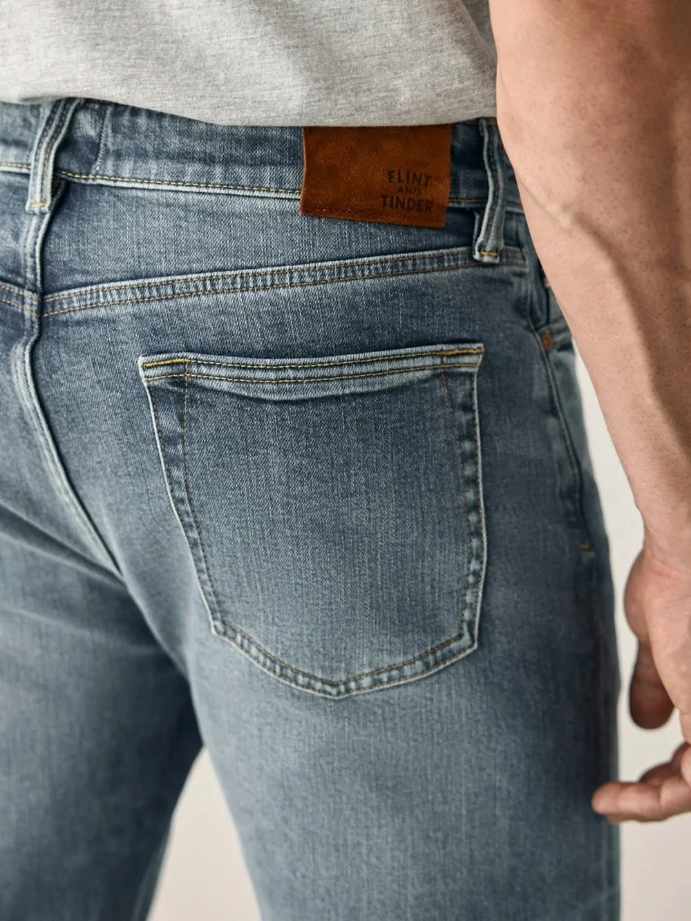 Flint and Tinder Stretch Selvedge Denim Jeans - Light Wash - 33 x 30